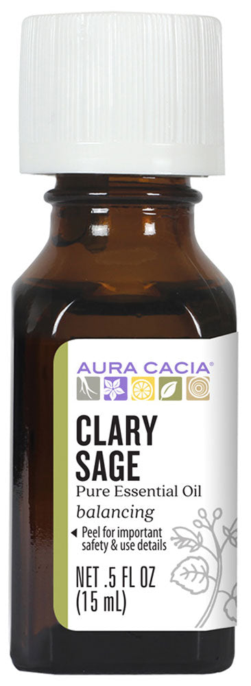AURA CACIA Clary Sage Essential Oil (15 ml)