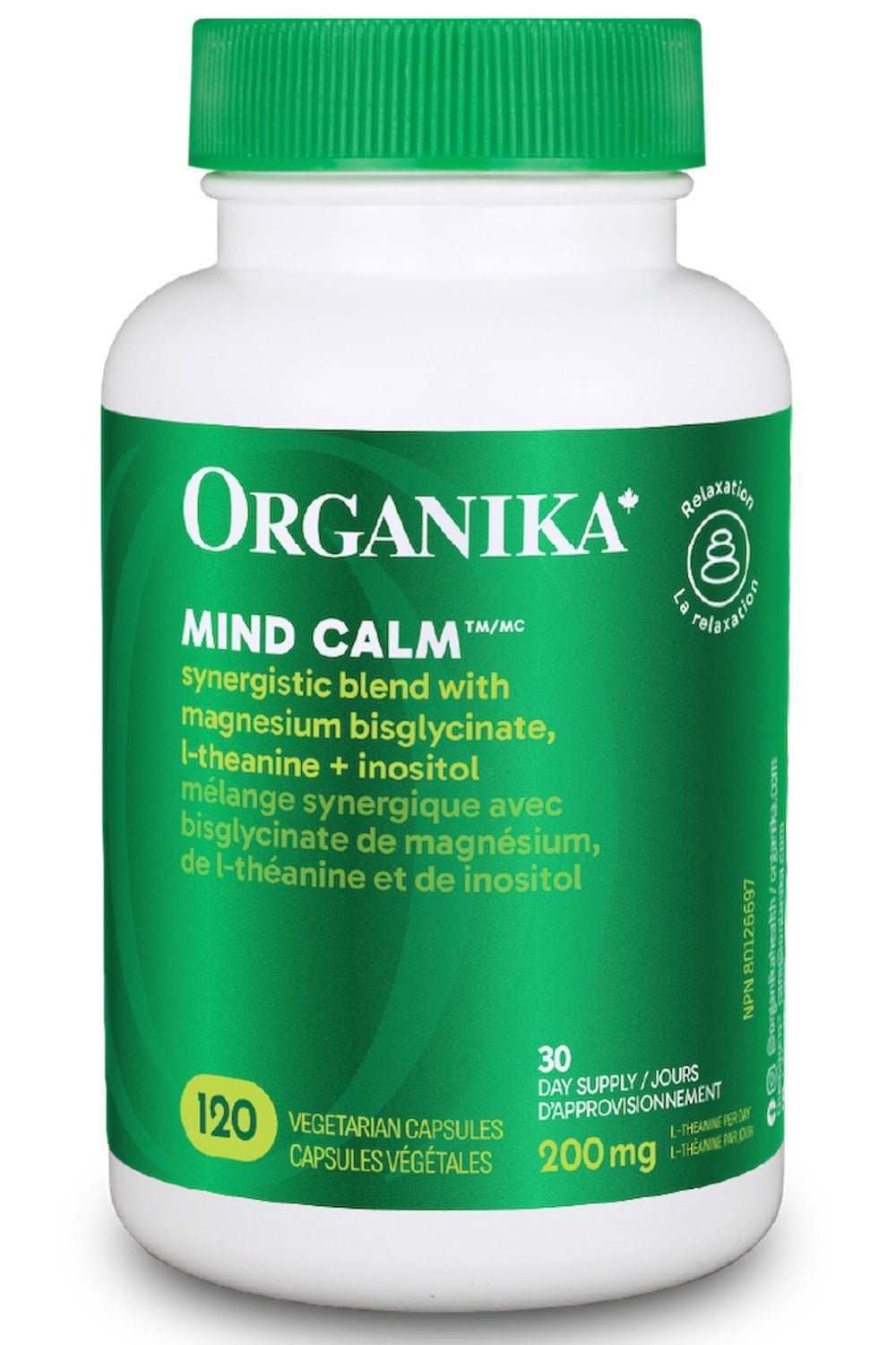 ORGANIKA Mind Calm Magnesium bisglycinate (120 vcaps)