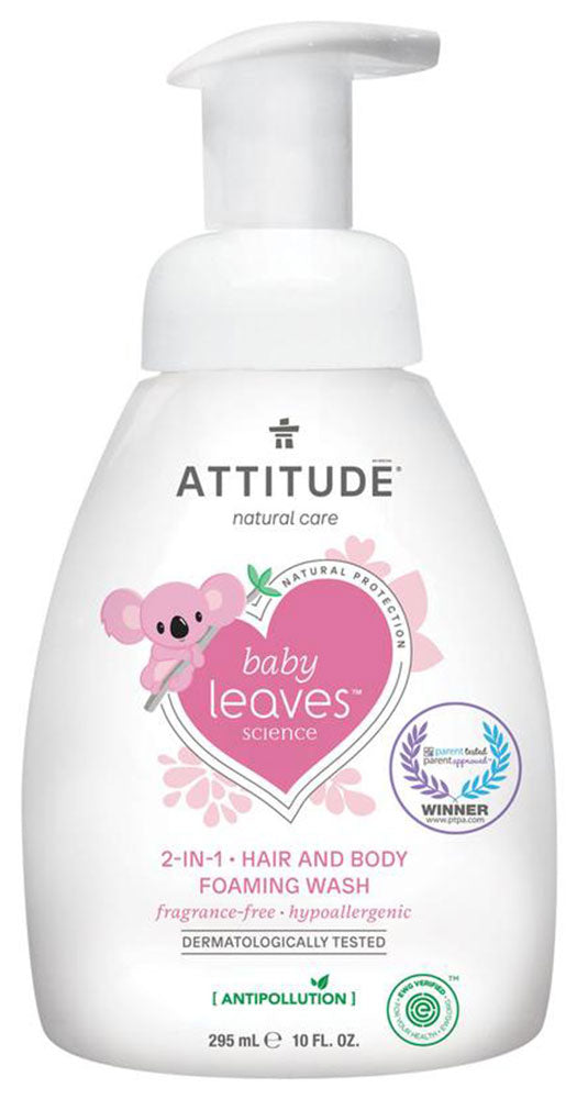 ATTITUDE 2in1 Foaming Wash Fragrance Free (295 ml)