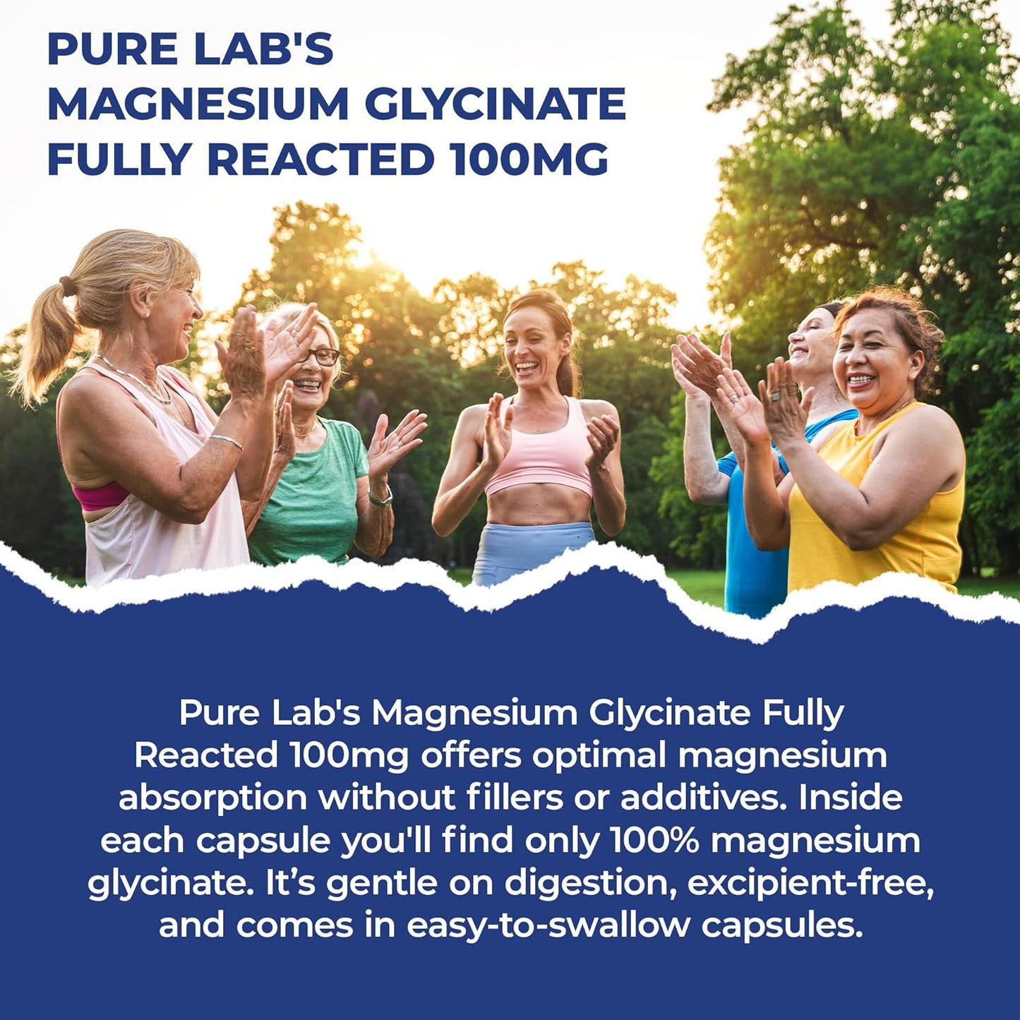 PURE LAB VITAMINS Magnesium Glycinate 100 mg Excipient Free