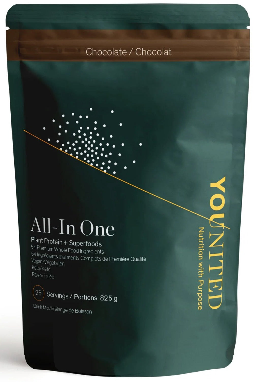 YOUNITED All in One Plant Protein+ Superfood (Chocolate - 825 g)