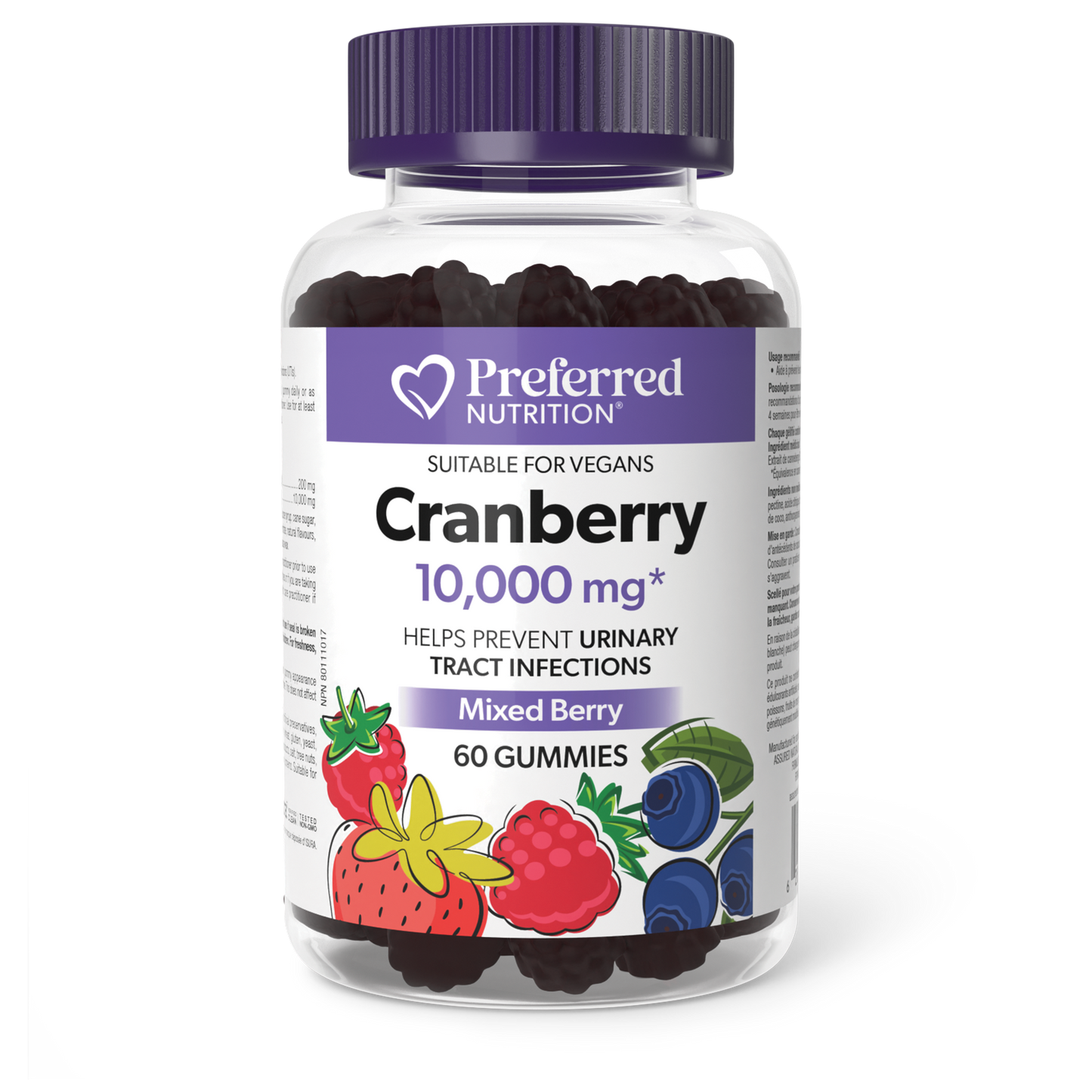 PREFERRED NUTRITION Cranberry 10,000 60 Gummies