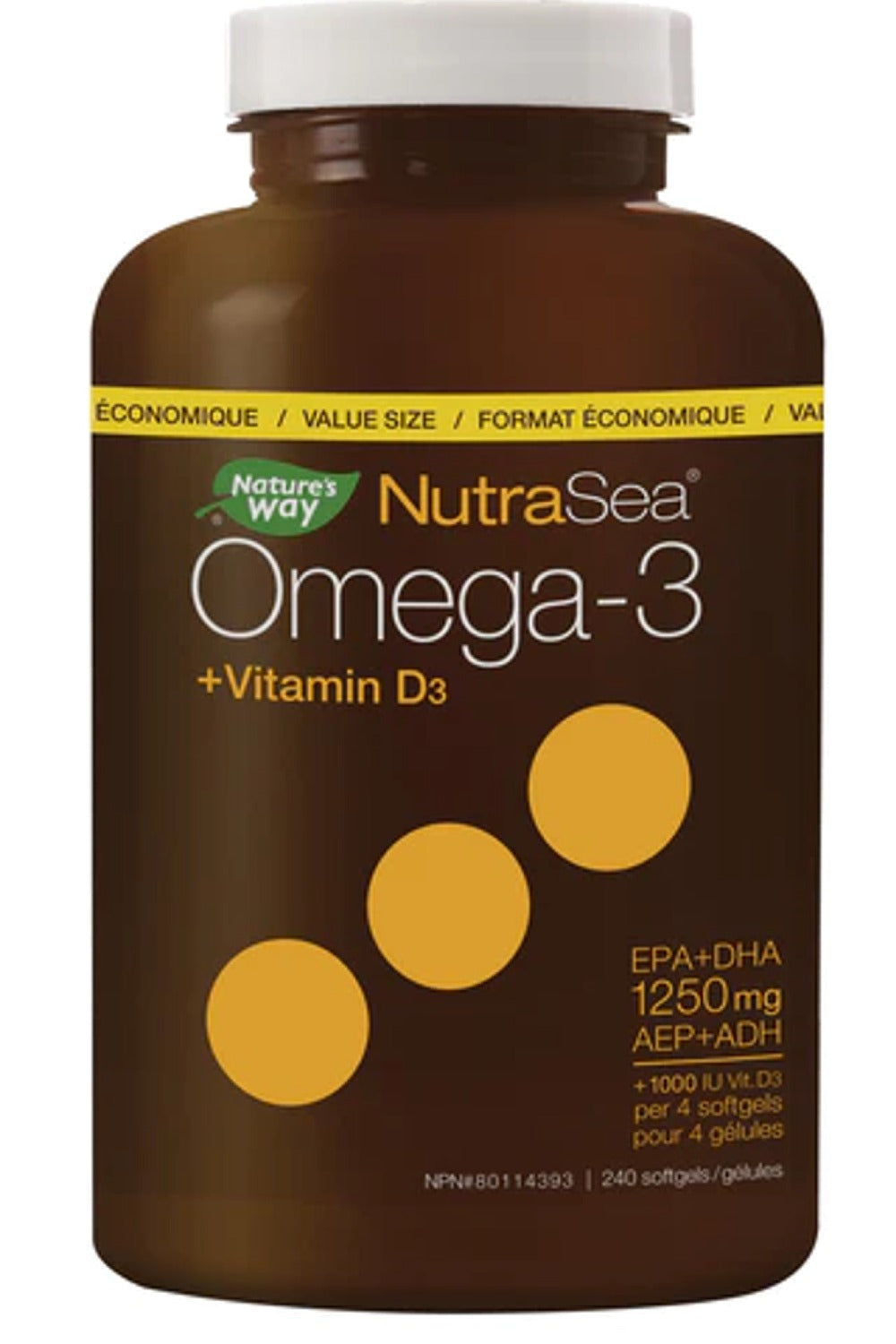 NUTRASEA NutraSea+D (Lemon - 240 Softgels)