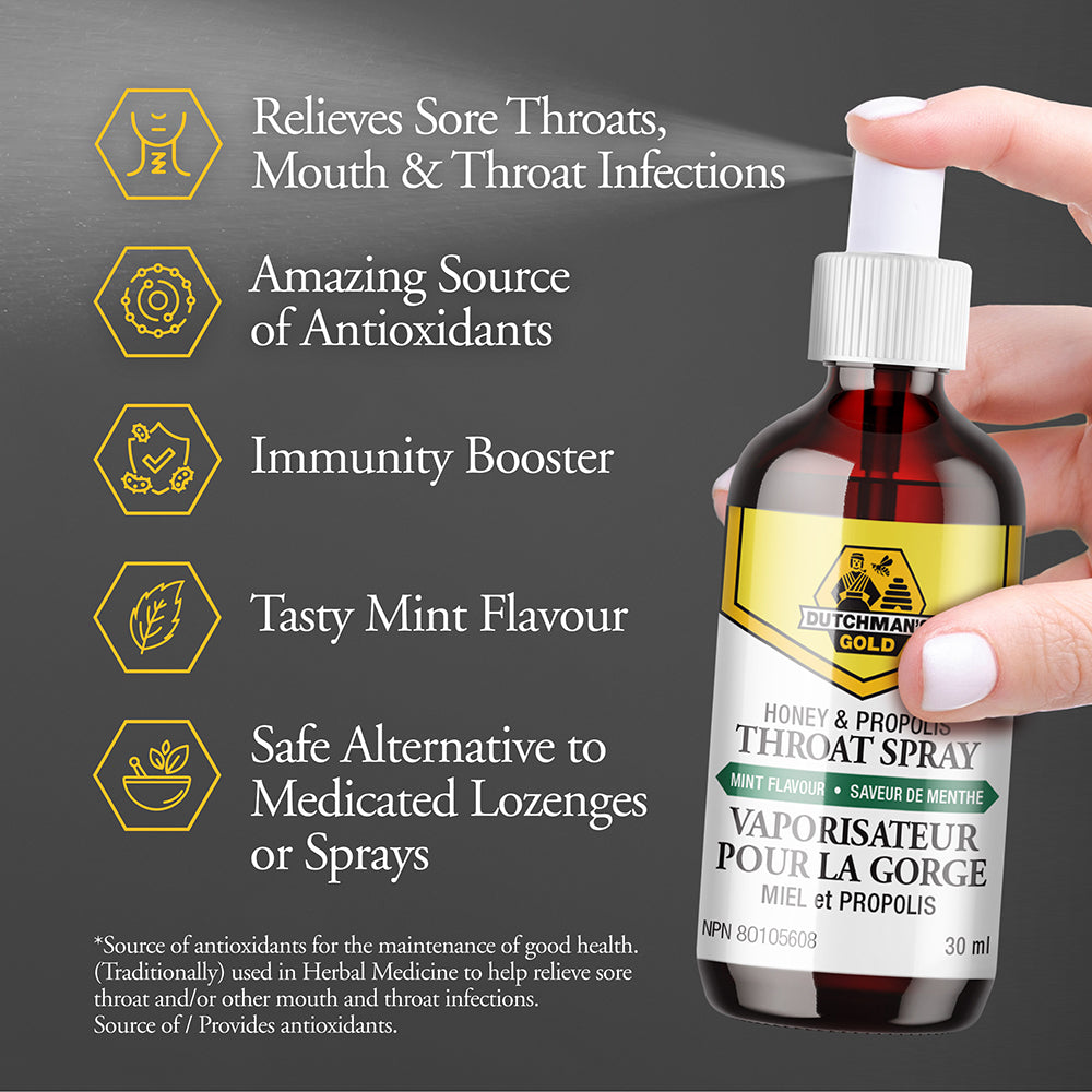 DUTCHMAN'S GOLD Honey and Propolis Throat Spray