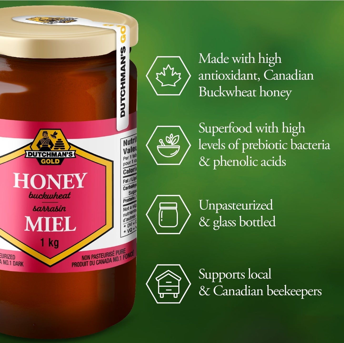 DUTCHMAN'S GOLD Buckwheat Honey