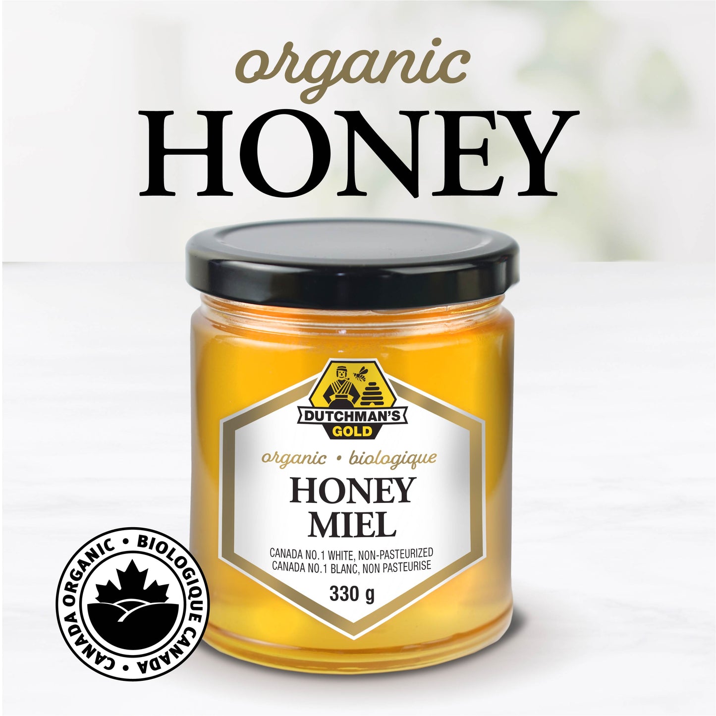 DUTCHMAN'S GOLD Organic Liquid Honey 330 g