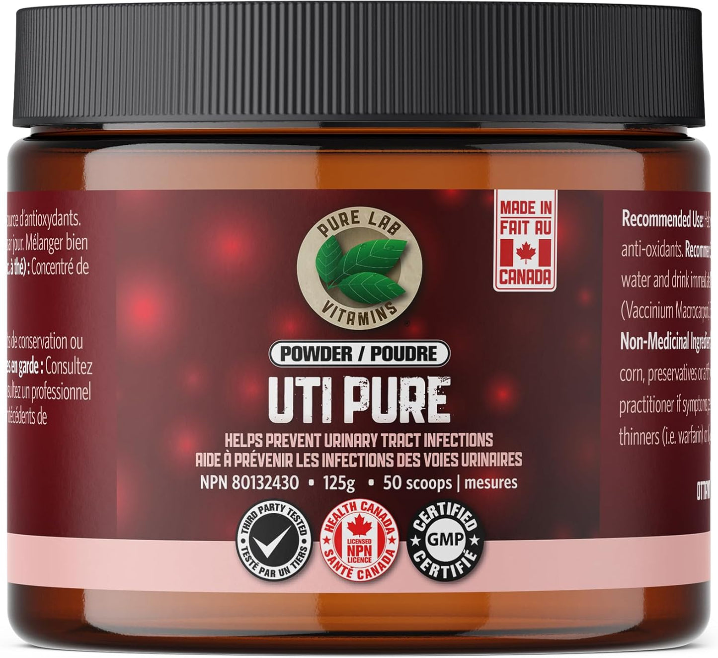PURE LAB VITAMINS UTI Pure Powder - Additive Free (125 grams)
