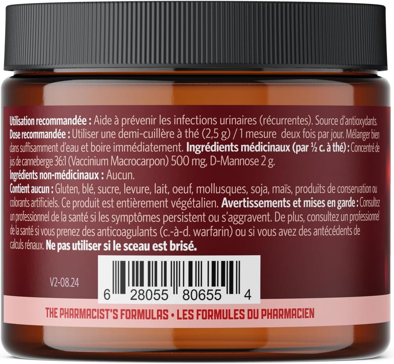 PURE LAB VITAMINS UTI Pure Powder - Additive Free (125 grams)