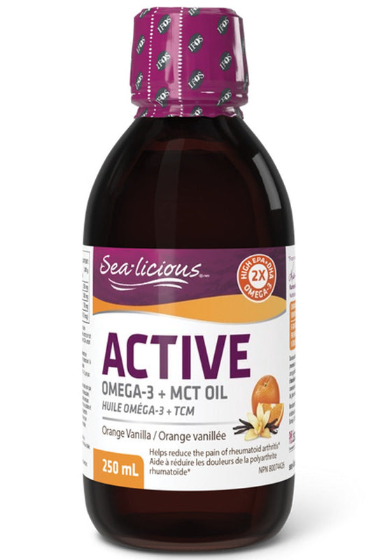 SEA-LICIOUS Active Omega-3 + MCT (Orange/Vanilla - 250 ml)