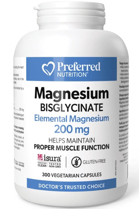 PREFERRED NUTRITION Magnesium Bisgylcinate	 (300	 veg caps)