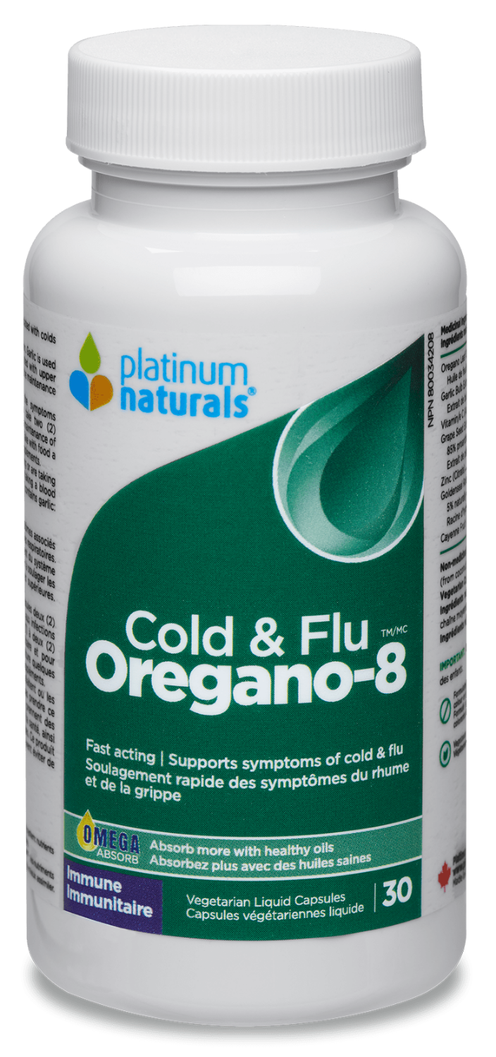 PLATINUM Oregano-8 Cold and Flu (30 veg caps)
