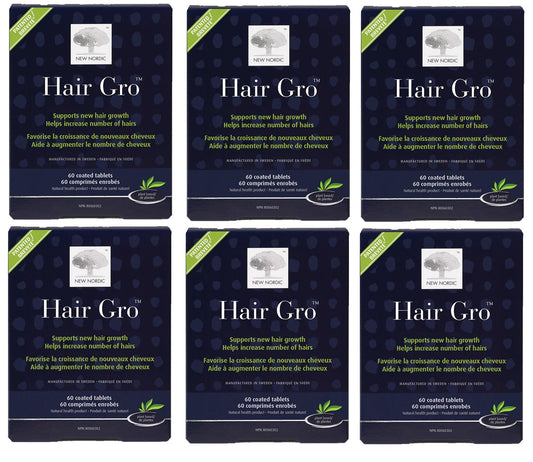 NEW NORDIC Hair Gro (60 caps) Pack of 6