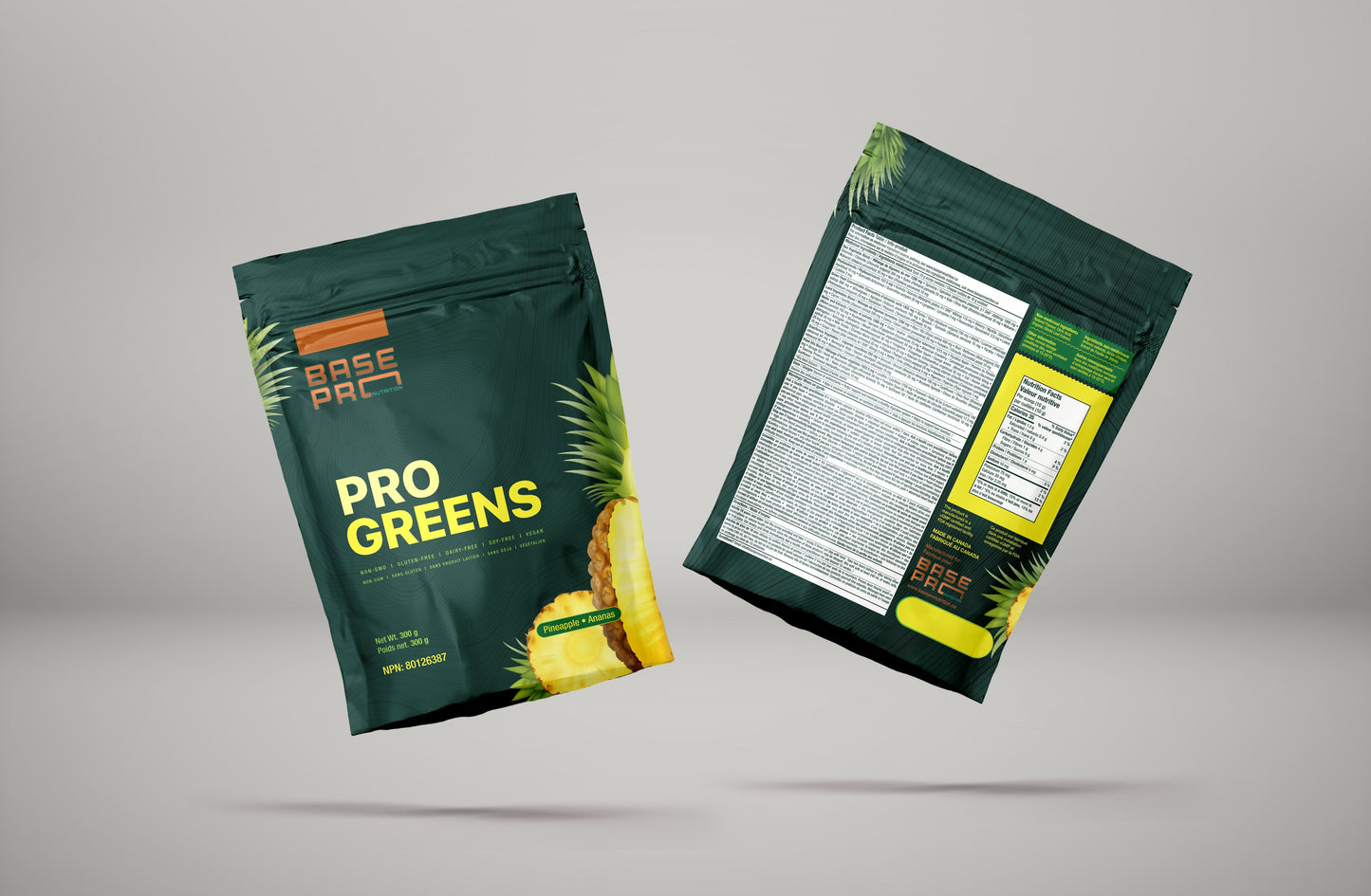 BASE PRO NUTRITION Pro Greens (Pineapple - 300 gr)