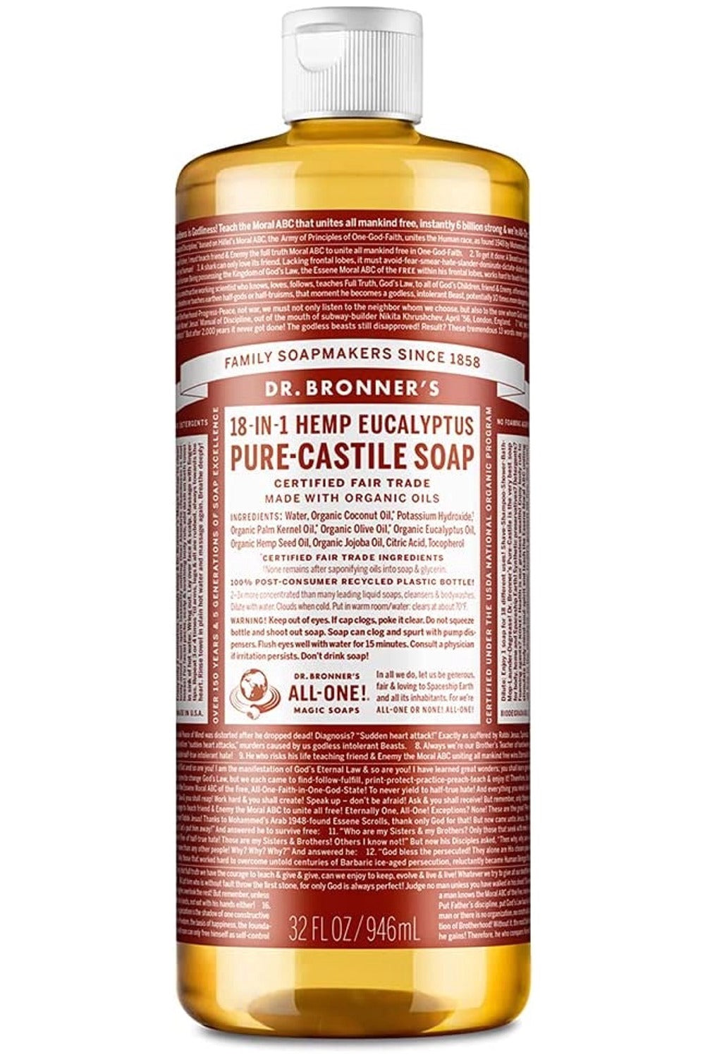 DR BRONNER'S Pure Castile Soap (Eucalyptus  - 946 ml)