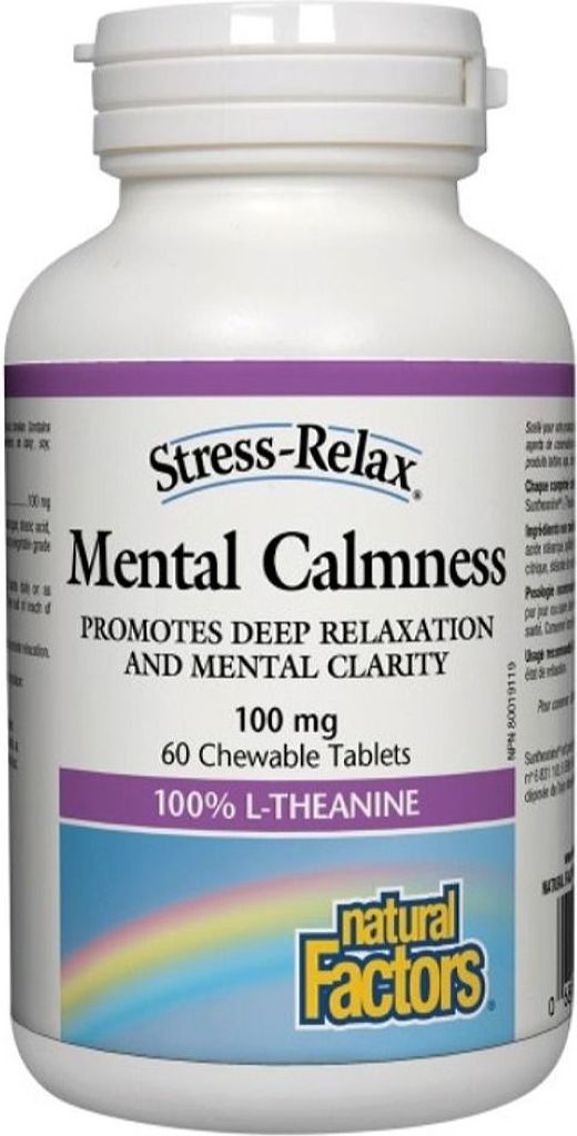 NATURAL FACTORS Mental Calmness (100 mg - 60 chews)