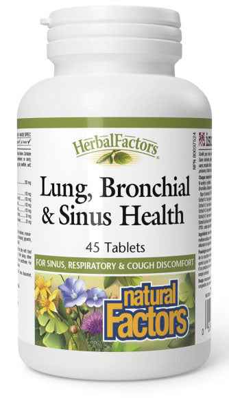 HERBAL FACTORS Lung, Bronchial & Sinus Health (45 tabs)