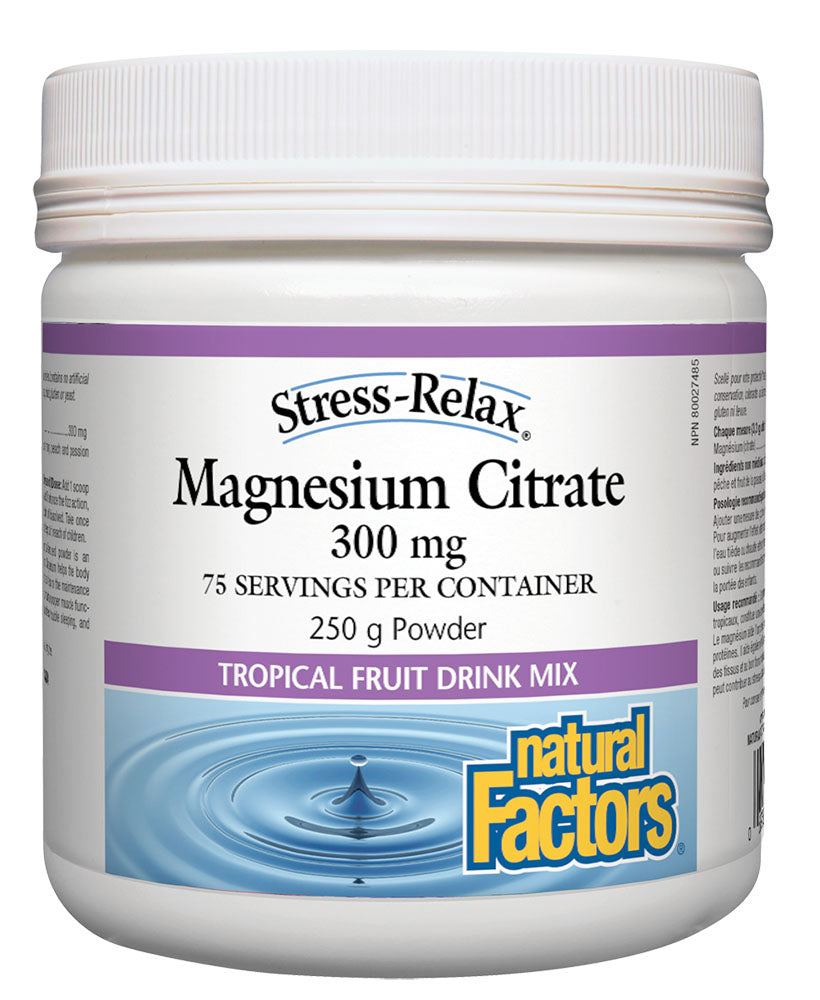 NATURAL FACTORS Magnesium Citrate (Tropical Fruit - 250 gr)