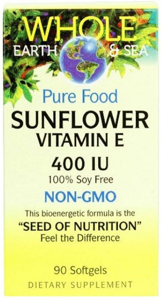 WHOLE EARTH & SEA Sunflower Vitamin E (400 IU - 90 sgels)